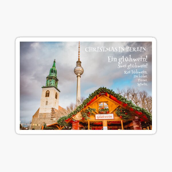 Winter Postcards from Berlin #11 (Glühwein anyone?) Sticker