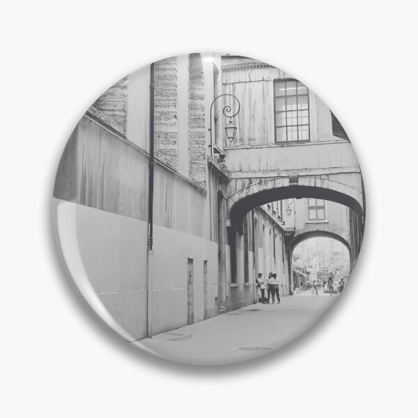 Item preview, Old Alley in Lyon - Black and White Street Photography designed and sold by CarolinaReina.