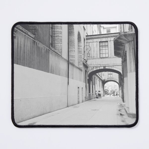 Item preview, Old Alley in Lyon - Black and White Street Photography designed and sold by CarolinaReina.