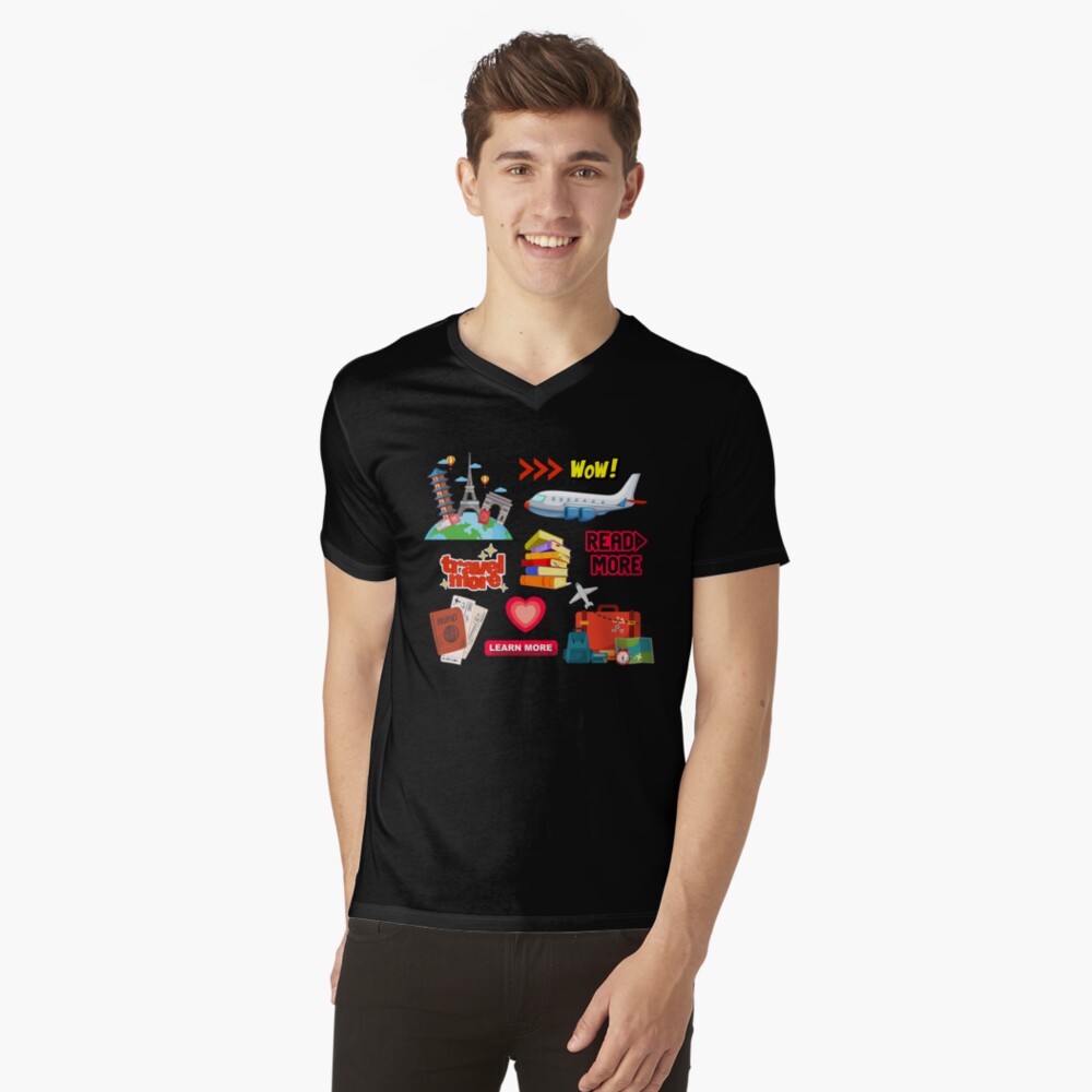Item preview, V-Neck T-Shirt designed and sold by zubiaqureshi.