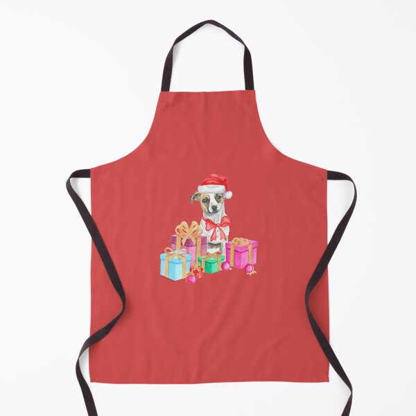 Item preview, Jack Russel terrier in Christmas scene designed and sold by CheekyColours.