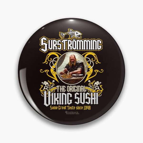Item preview, Surstromming viking sushi t-shirt design designed and sold by Spassprediger.