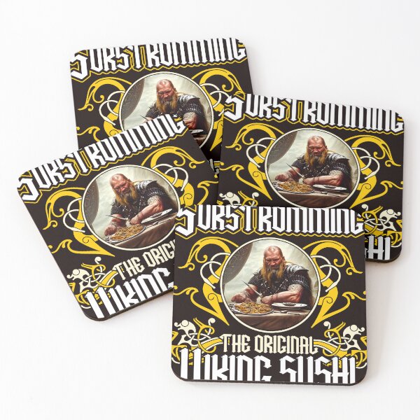 Item preview, Surstromming viking sushi t-shirt design designed and sold by Spassprediger.