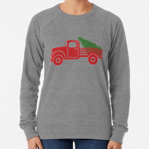 Christmas tree truck Lightweight Sweatshirt