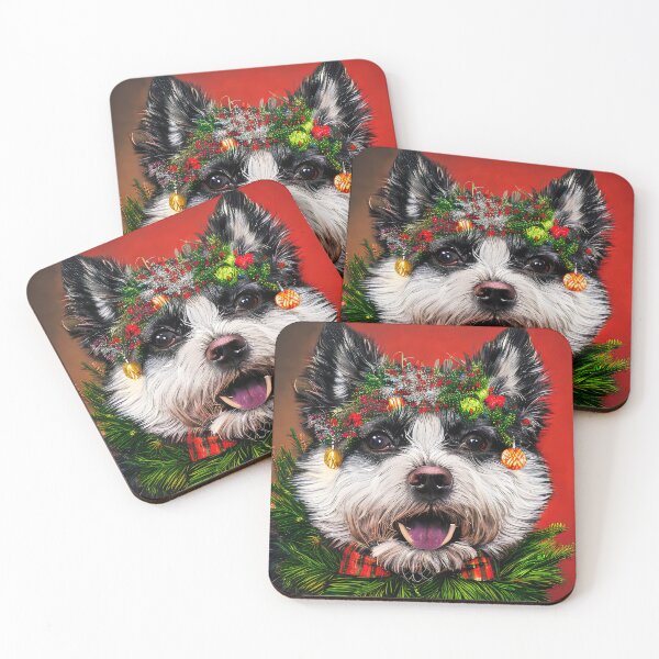 Item preview, Cute christmas decorated puppy designed and sold by Karmanto.