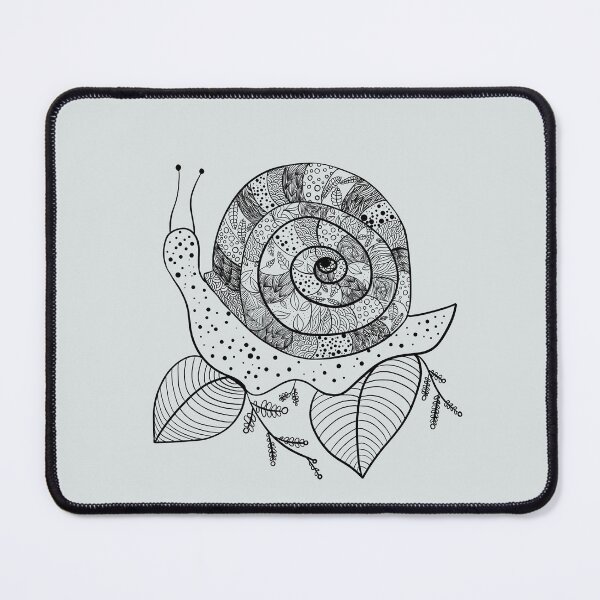 Item preview, The snail on the leaves zen art illustration designed and sold by Karyna Hordetska.
