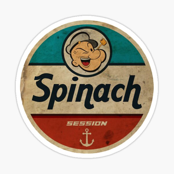Vista previa del artículo con la obra «Popeye marinero hombre espinacas diseño vintage», diseñado y vendido por GumStickers.