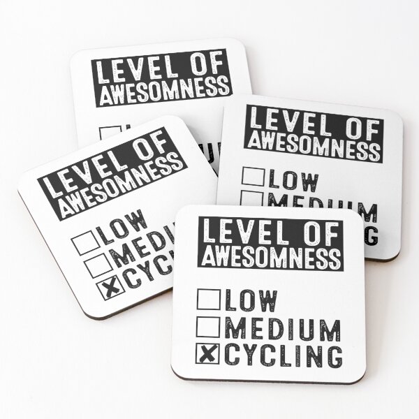 Item preview, Level Of Awesomness, Funny Cycling, Cyclist Quote designed and sold by Aerial Addicts.