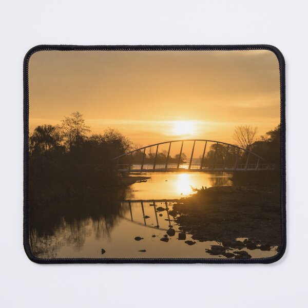 Item preview, Gold and Amber Sunrise - Mimico Creek Pedestrian Bridge Toronto Canada designed and sold by Georgia Mizuleva.