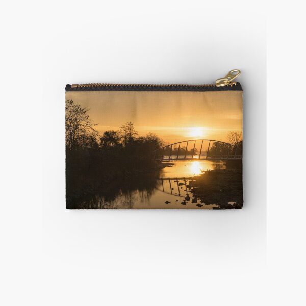 Item preview, Gold and Amber Sunrise - Mimico Creek Pedestrian Bridge Toronto Canada designed and sold by Georgia Mizuleva.