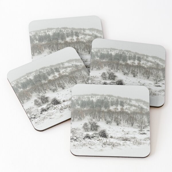Item preview, Snowy landscape background winter aesthetic forest designed and sold by by-jwp.