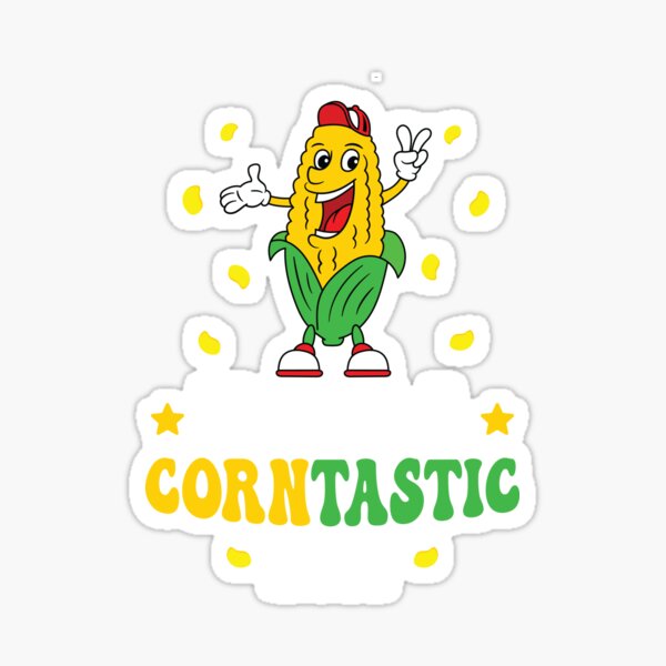 Have a Corntastic Day Funny Corn Trendy Design Sticker