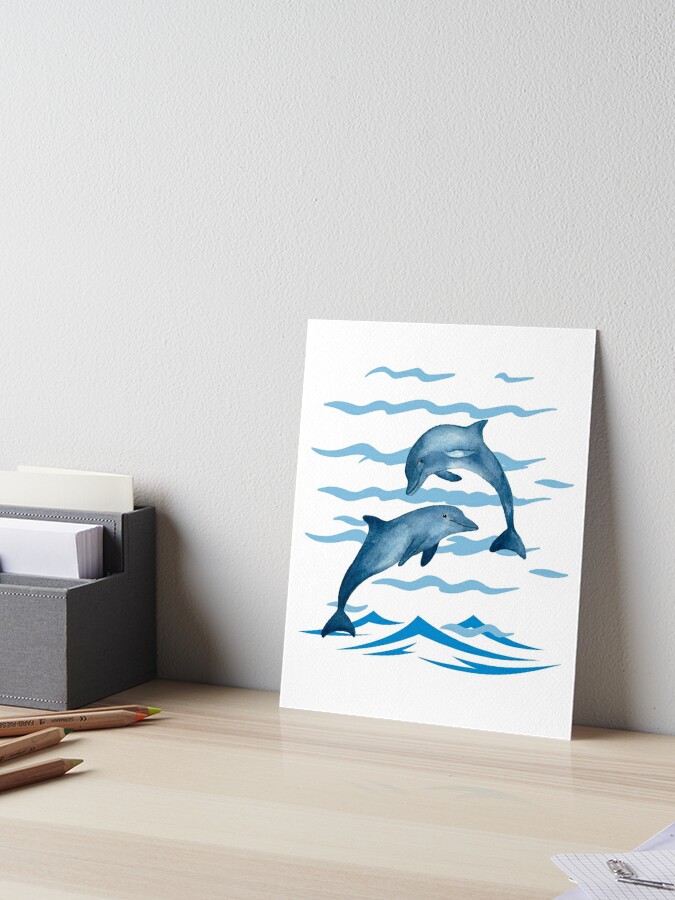 Dolphin beach' Art Board Print for Sale by RonelM