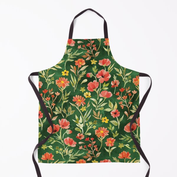 Item preview, Evergreen Afternoons - Simple Watercolor Floral on Green designed and sold by micklyn.