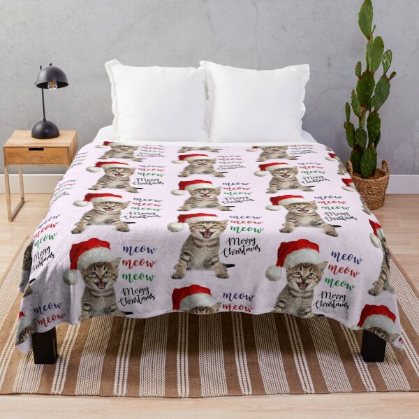 Artikelvorschau, Lustige Weihnachtskatze Meow Meow Meow entworfen und verkauft von catchyology.