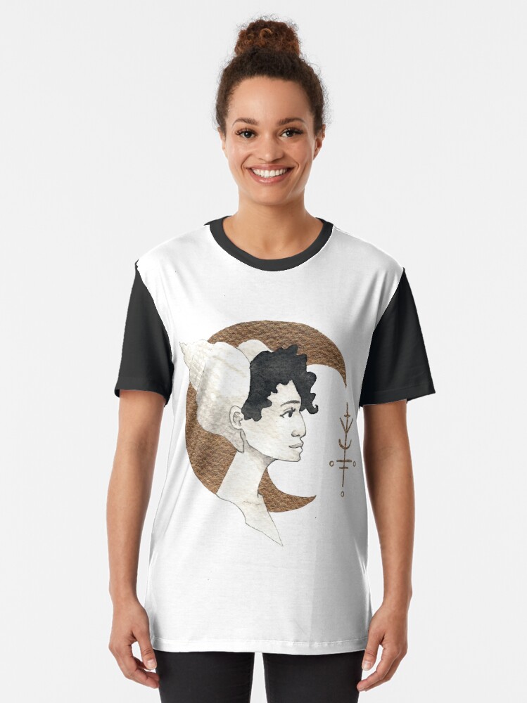 T-shirt graphique ''Moon and Sea Shell' : autre vue