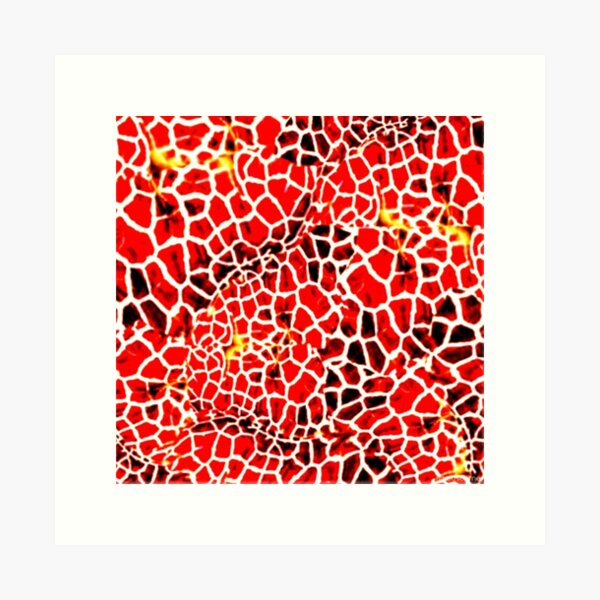 Red Giraffe Art Print