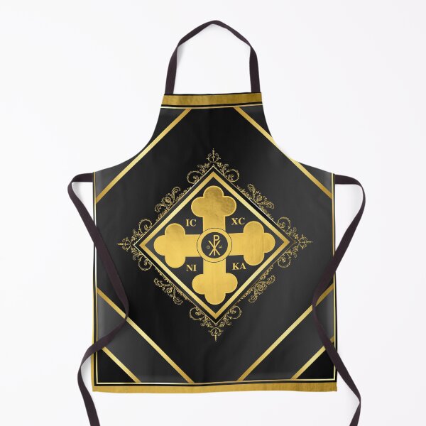 Item preview, Greek Orthodox Cross Gold Trim Ornate ICXC NIKA designed and sold by Yiorgos Designs.