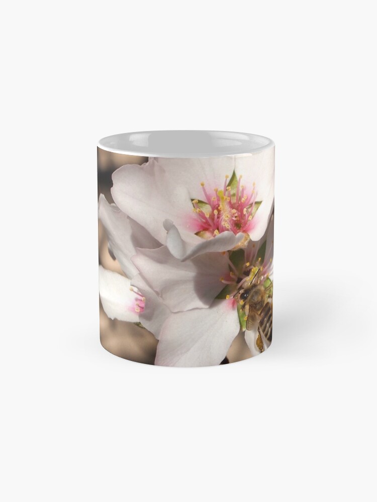 Alternate view of Bee on Apricot Blossom Coffee Mug