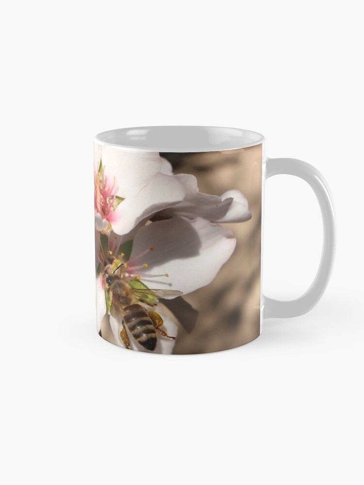Alternate view of Bee on Apricot Blossom Coffee Mug