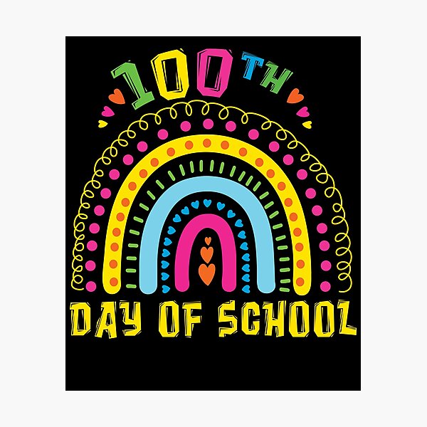 Item preview, 100th Day Rainbow Happy 100 Days Of School designed and sold by ShirTomDesigns.