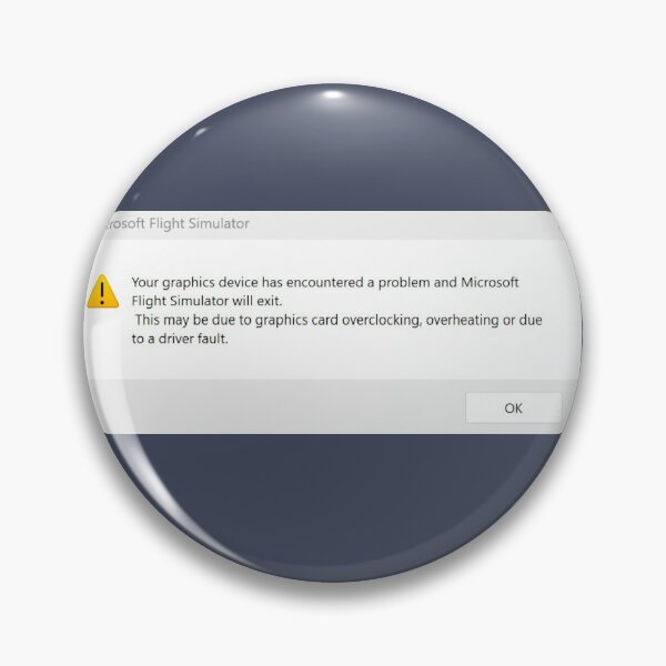 Item preview, MSFS Crash Graphics Error Message  designed and sold by Dpe1974.