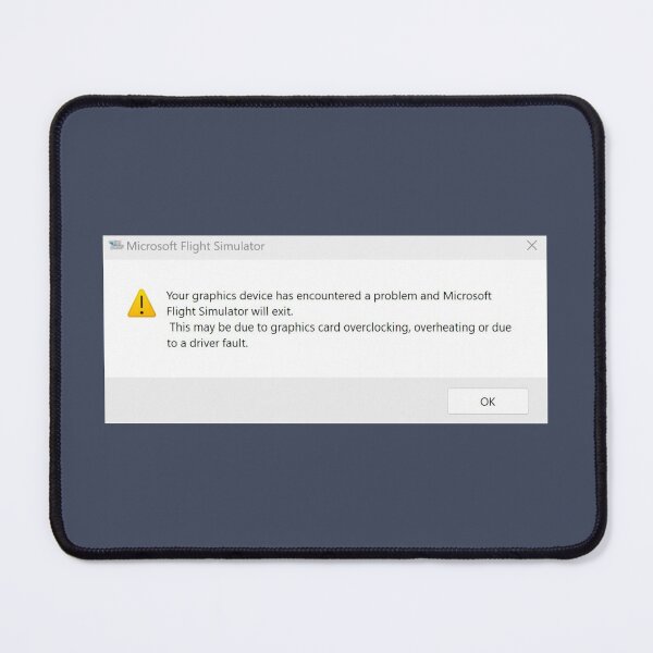 Item preview, MSFS Crash Graphics Error Message  designed and sold by Dpe1974.