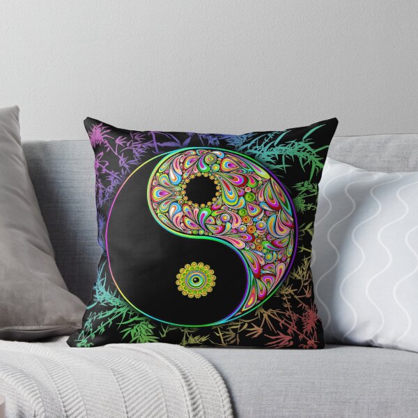 Artikelvorschau, Yin Yang Bambus psychedelische Regenbogenfarben entworfen und verkauft von BluedarkArt.