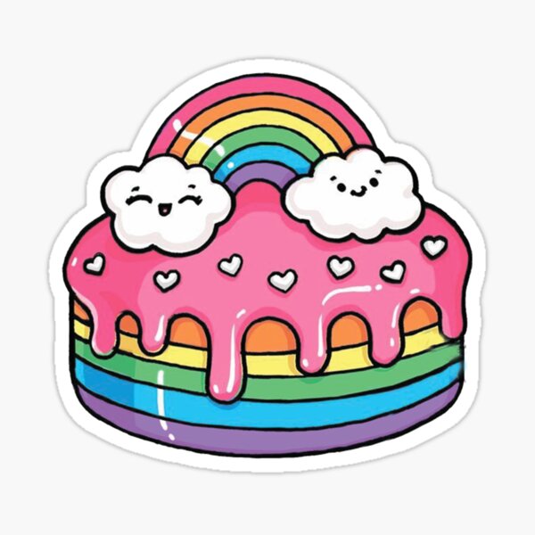 rainbow cake Sticker