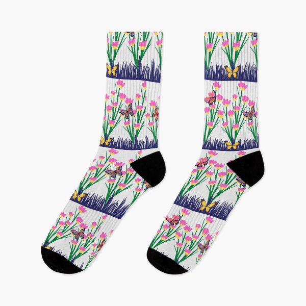 Item preview, Tropical birds and flowers. Panoramic border with butterfly, palm leaves, tulips and grass.  designed and sold by Giree07.