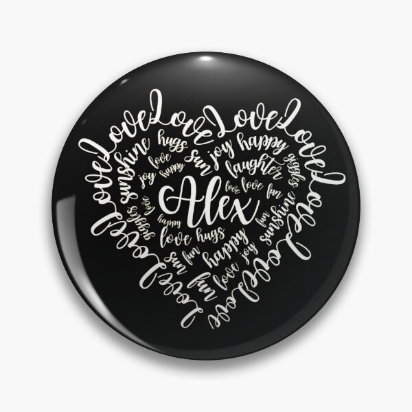 Item preview, ALEX PERSONALISED NAME HEART  designed and sold by DanaMire.