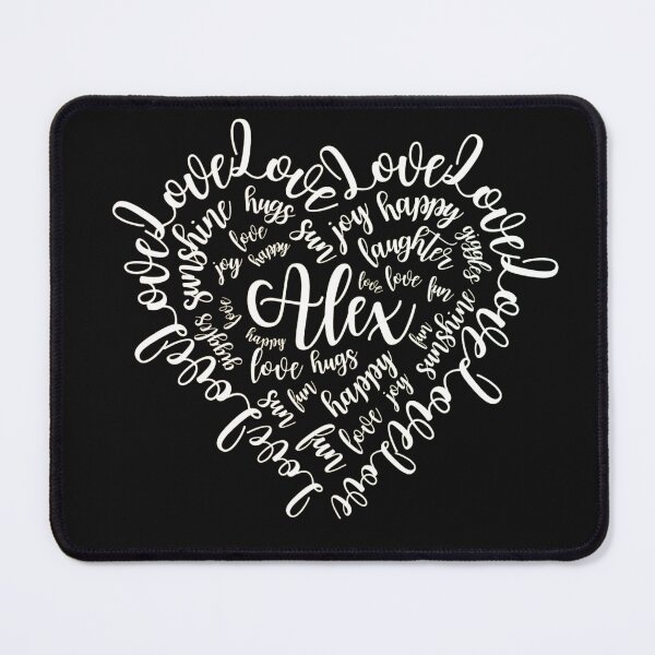 Item preview, ALEX PERSONALISED NAME HEART  designed and sold by DanaMire.
