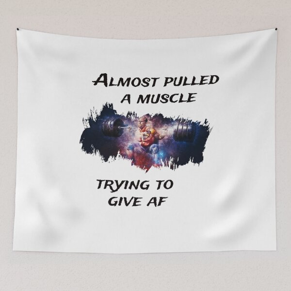 Item preview, ALMOST PULLED A MUSCLE TRYING TO GIVE AF designed and sold by KatisDesign.