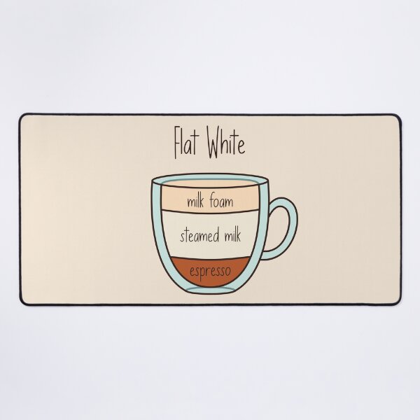Item preview, Cute Hand Drawn Coffee Proportions - Flat White designed and sold by hotsaucefactory.