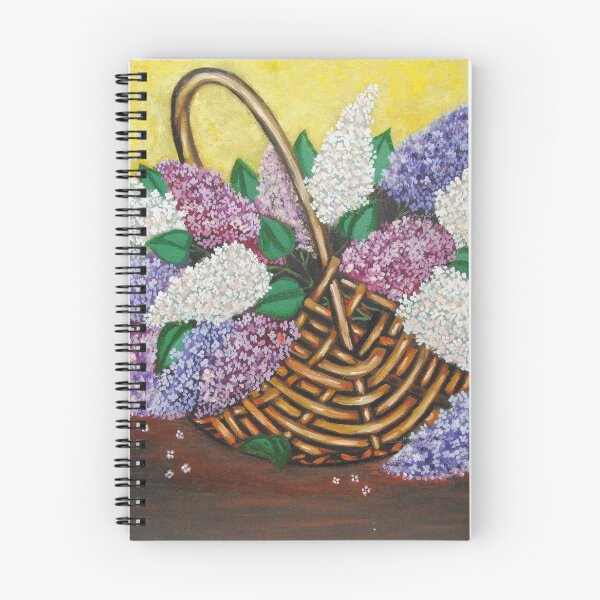 Item preview, Basket with lilac flowers designed and sold by Paun.