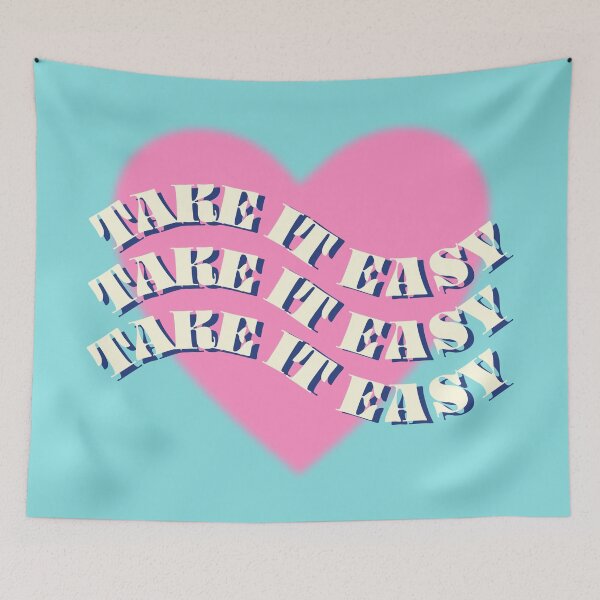 Item preview, Take it easy, Y2K aesthetic, Groovy art, Inspiration, Preppy room decor, Positive vibes designed and sold by KristinityArt.