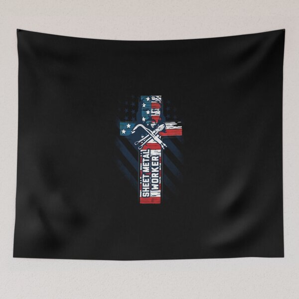 Item preview, Proud Patriotic American Sheet Metal Worker Pullover Sweatshirt designed and sold by raynesjestero.