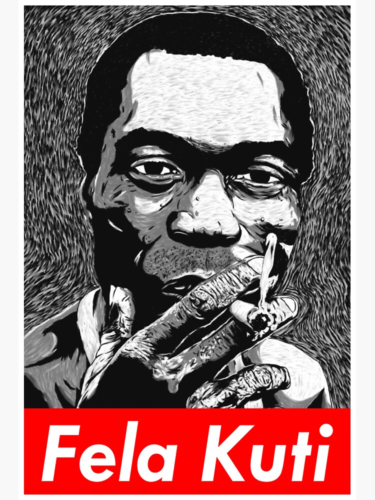 "FELA KUTI" Sticker for Sale by asterglas Redbubble