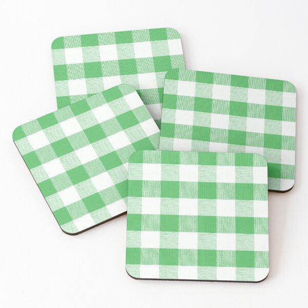 Item preview, Bright Classic Green gingham fabric pattern designed and sold by coverinlove.