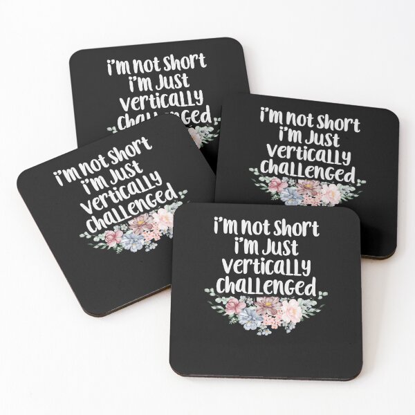 Item preview, I'm Not Short I'm Just Vertically Challenged / Funny Sarcastic Gift Idea Colored Floral / Gift for Christmas designed and sold by Chamssou.