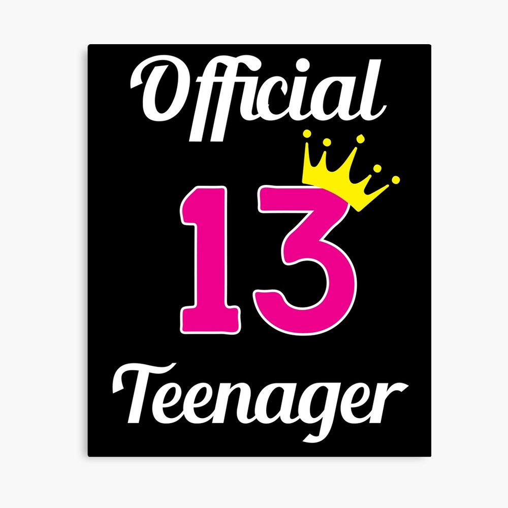 Impression Photo Adolescent Officiel 13 Cadeau D Anniversaire Teen Girl Par Shirtgamestrong Redbubble