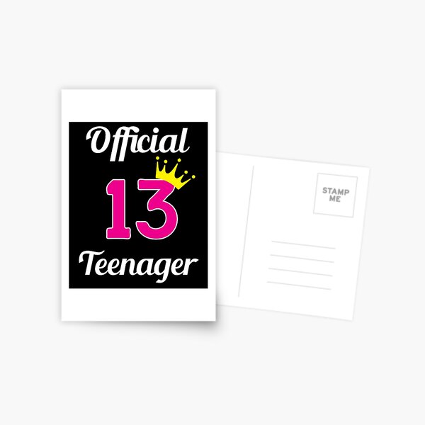13th Birthday Cake Topper Thirteen Birthday Party Supplies Official Teenager Birthday Decorations Official Teenager Cake Topper for Son or Daughter Turning 13 Thirteen Black Script Cake Topper