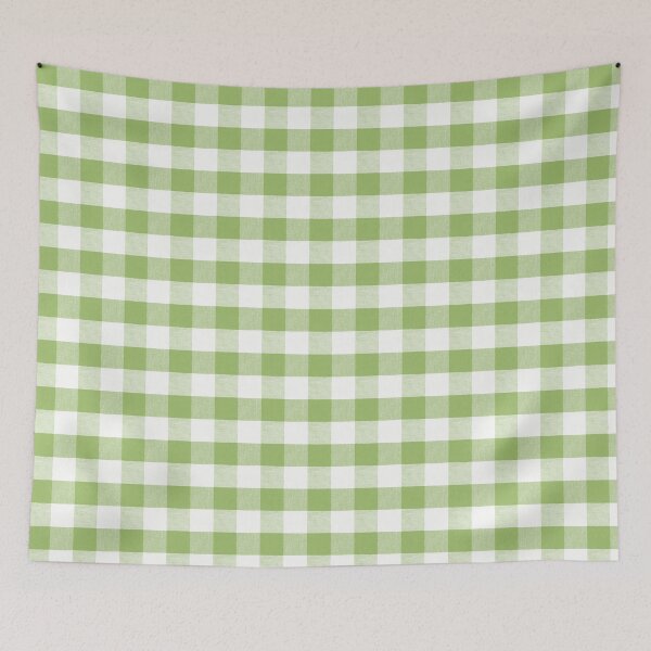 Item preview, Soothing Greenery Green gingham fabric pattern designed and sold by coverinlove.