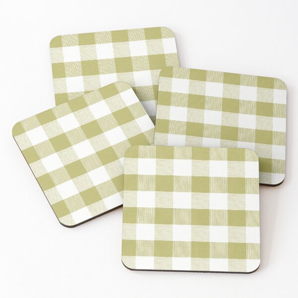 Item preview, Lentil Sprout green colored gingham fabric pattern designed and sold by coverinlove.