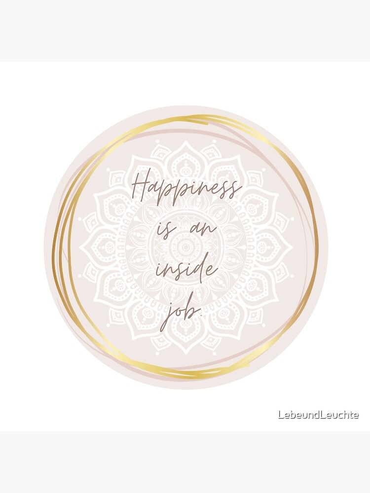 Thumbnail 4 von 4, Kissen, Happiness is an inside job. Mit Mandala. designt und verkauft von LebeundLeuchte.