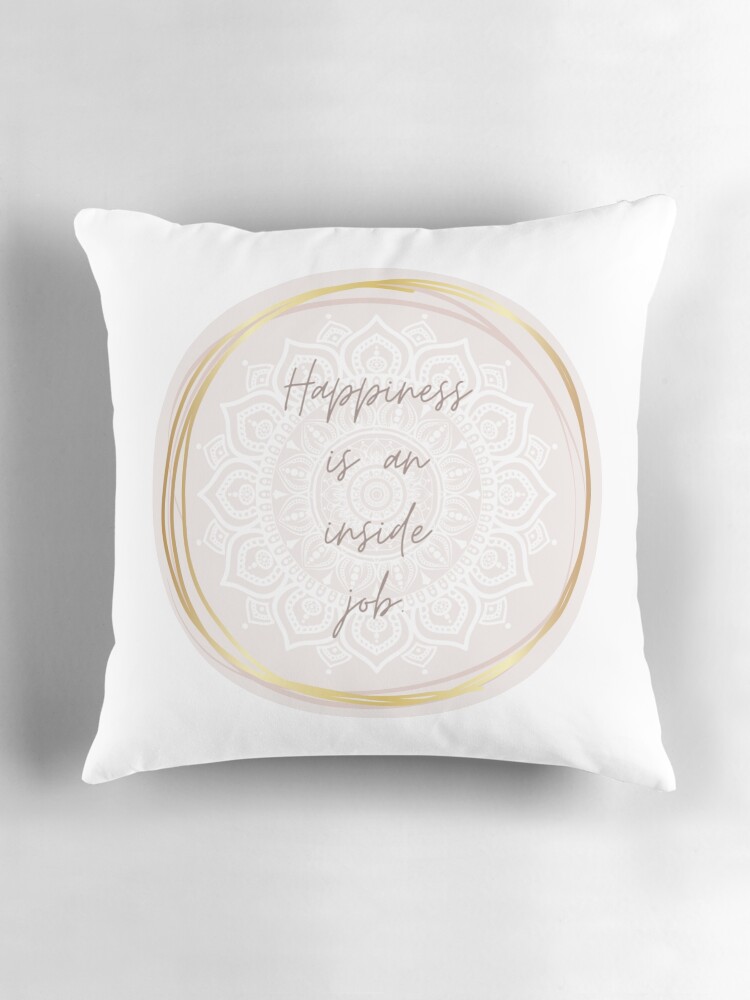 Thumbnail 3 von 4, Kissen, Happiness is an inside job. Mit Mandala. designt und verkauft von LebeundLeuchte.