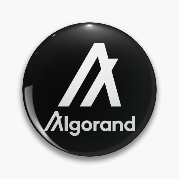 Aperçu de l'œuvre Algorand ALGO Crypto Altcoin - Logo blanc vertical propre créée et vendue par CryptoMoods.