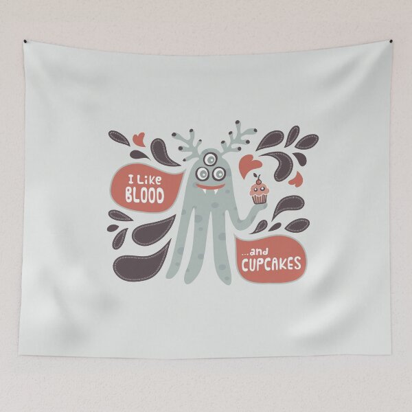 Item preview, Cute and Creepy Vampire illustration...with a cupcake designed and sold by VectoryBelle.