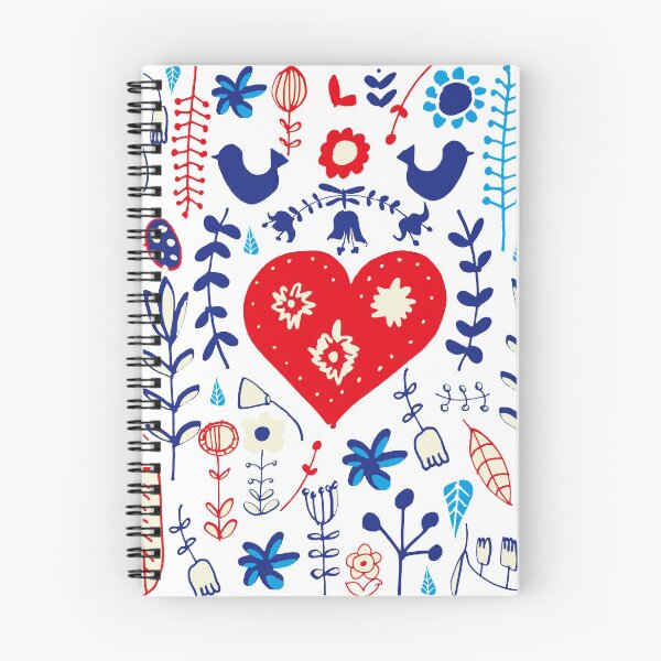 Item preview, Scandi folk floral white designed and sold by susycosta.