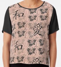 Peace & Love Flower Chiffon Top